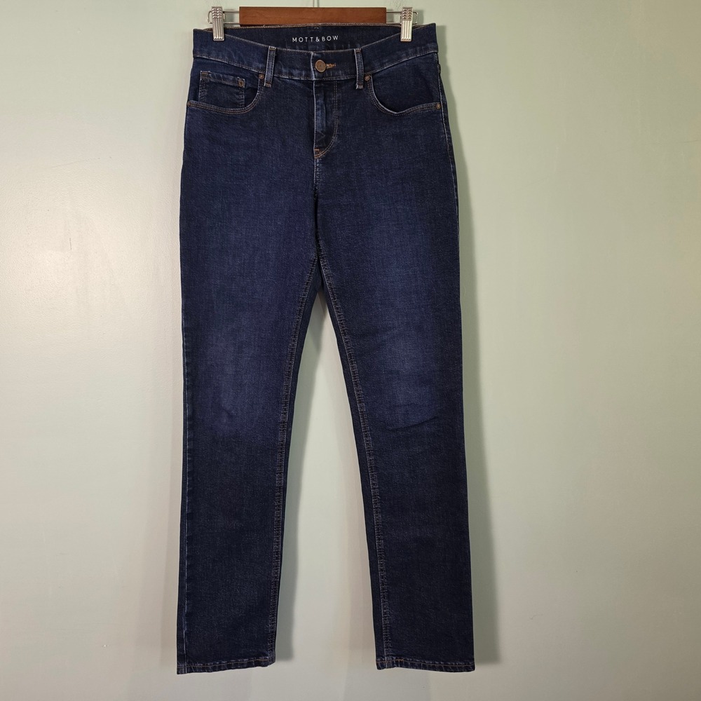 Mott & Bow Slim Straight Jeans Men 28x32 Dark Indigo Stretch Denim SBOY RIDG